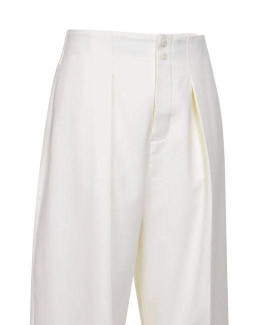 Jacquemus White Moisson Double Button Pleated Trousers for men