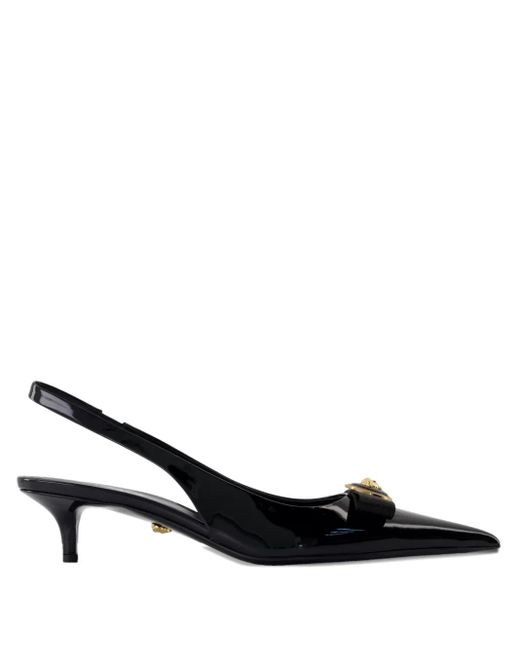 Versace Black 45Mm Gianni Slingback Pumps