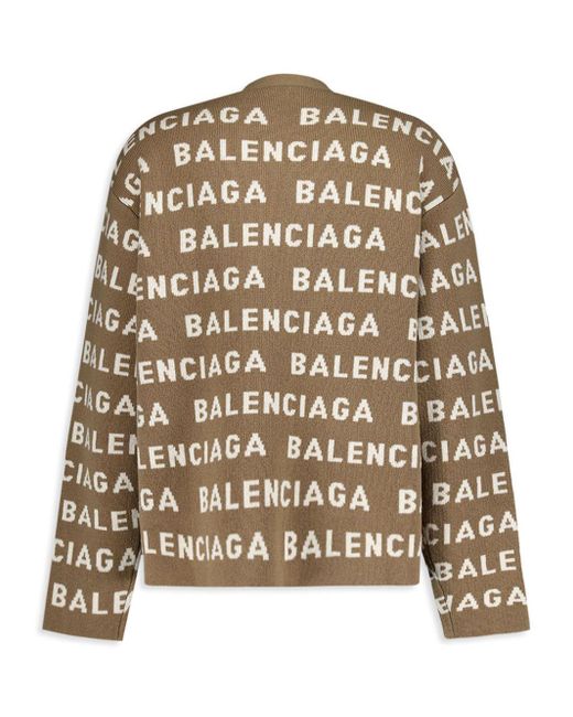 balenciaga cardigan brown