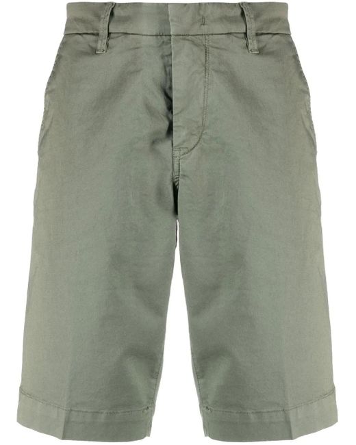 Fay Green Plain Bermuda Shorts for men