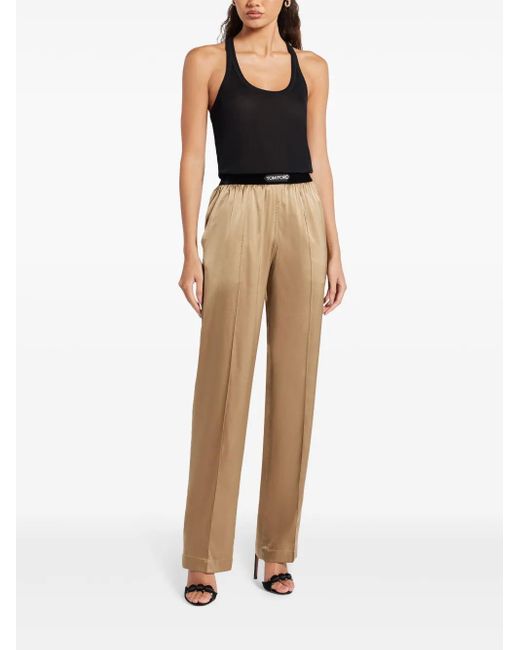 Tom Ford Natural Satin Silk Pajama Pants