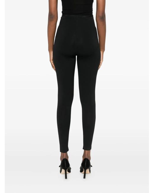 Erika Cavallini Semi Couture Black Ribbed Leggings