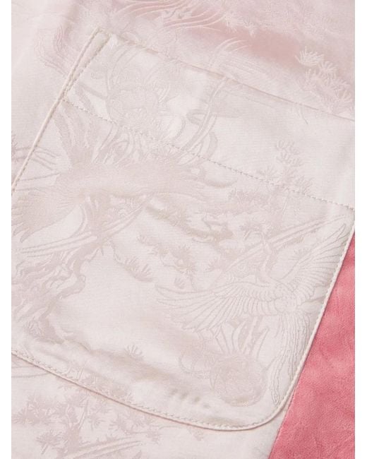 Shanghai Tang Pink Knotted-Button Pocket Jacket