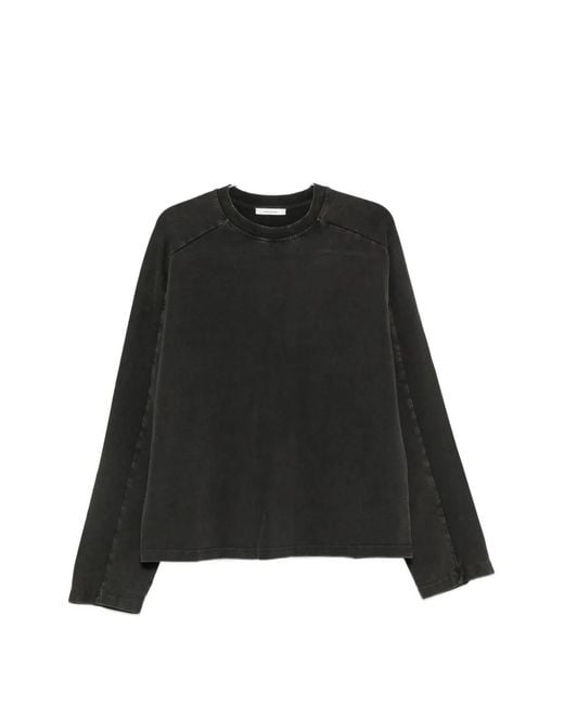Entire studios Black Faded-Effect Long-Sleeve T-Shirt