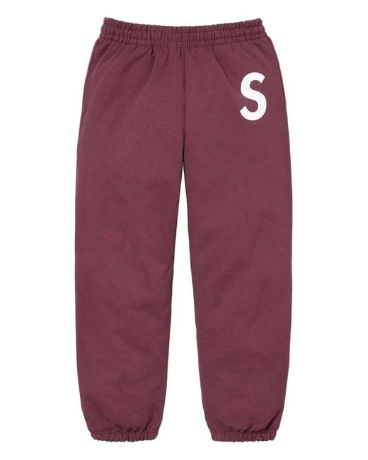 Supreme Purple Logo-Detail Track Pants for men