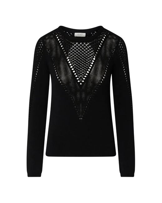 Liu Jo Black Knit Top With Cut-Out
