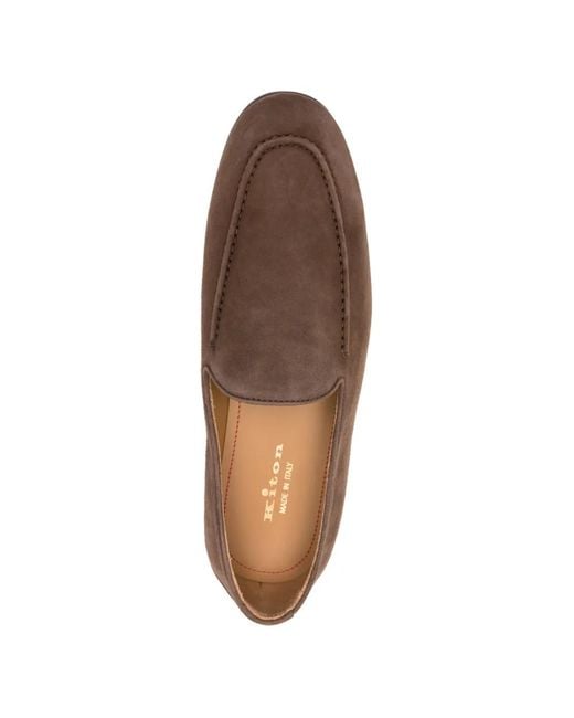 Kiton Loafer Aus Wildleder in Brown für Herren