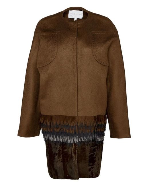 Cappotto Con Orlo di Carolina Herrera in Brown