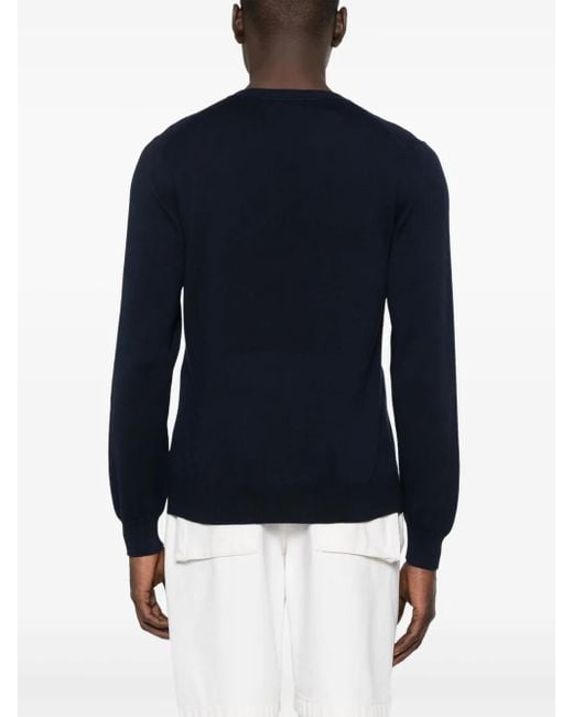 Canali Pullover Mit Korbgeflecht in Blue für Herren
