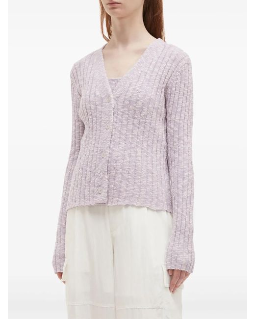 B+ AB Pink Ribbed Cardigan