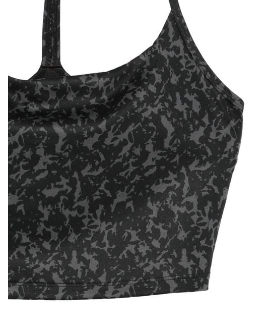 Varley Black Patterned Sport Bra