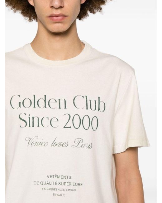 T-shirt en coton à texte imprimé Golden Goose Deluxe Brand pour homme en coloris Multicolor