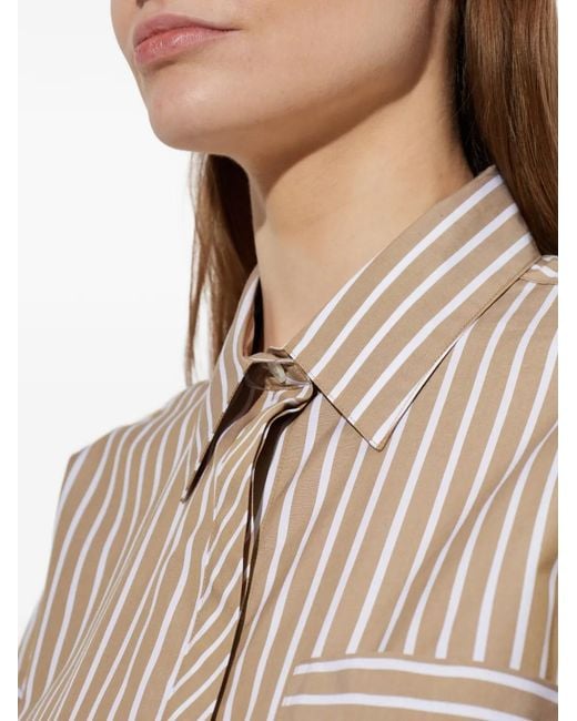 Rag & Bone Natural Marin Striped Short-Sleeve Shirt