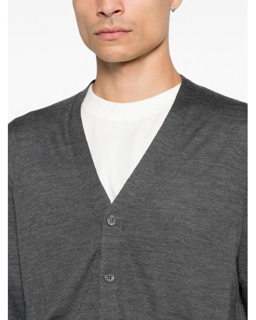 Corneliani Gray Button-Up Cardigan for men