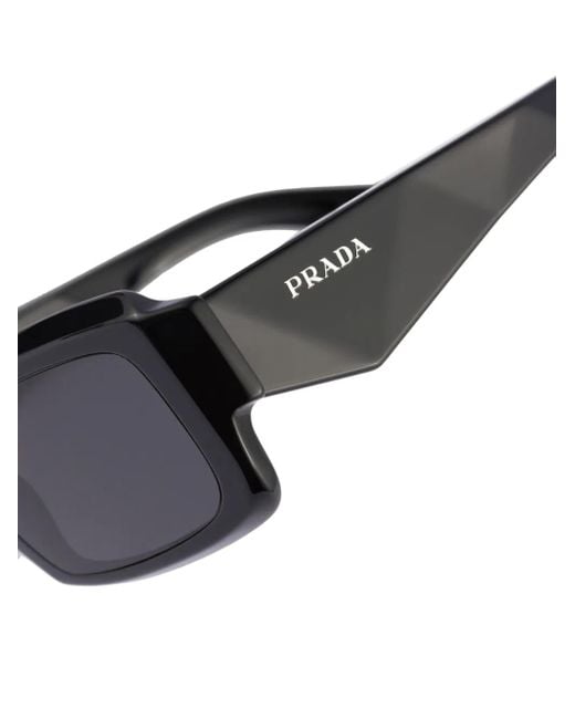 Prada Blue Symbole Rectangle-Frame Sunglasses for men