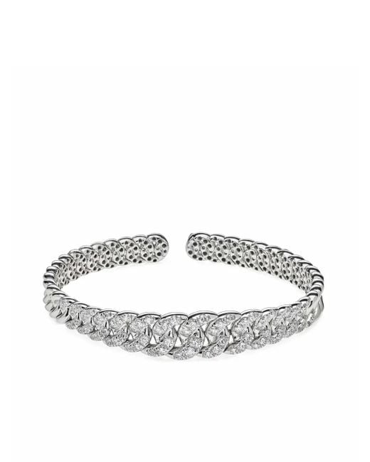 Jewels Aficionado Metallic 18Kt Diamond Cuff Bracelet