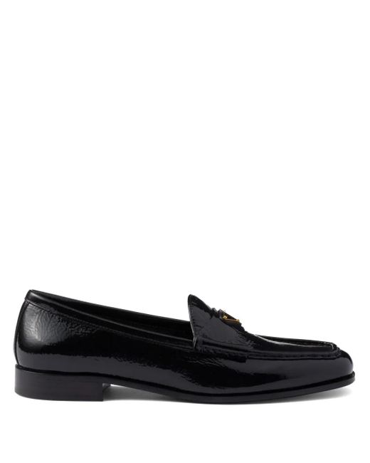 Prada Black Loafer Aus Lackleder