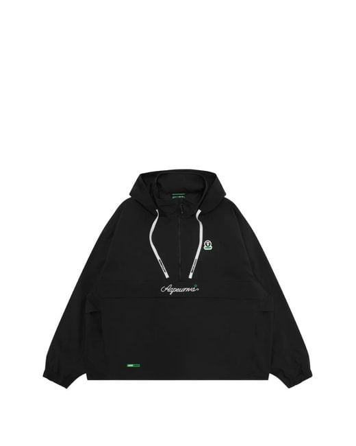 Aape By A Bathing Ape Black Logo Hooded Jacket for men