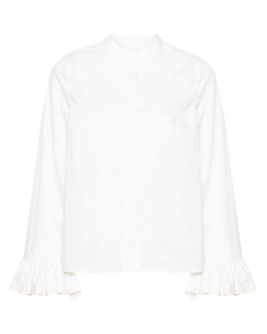 Essentiel Antwerp White Famke Hemd mit gerüschten Manschetten