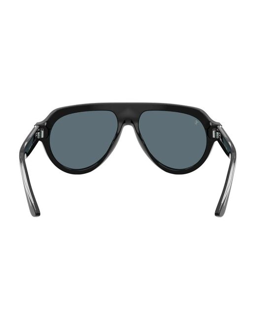 Ferrari Blue Pilot-Frame Tinted Sunglasses