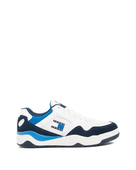Tommy Hilfiger Blue Logo-Patch Panelled Sneakers for men