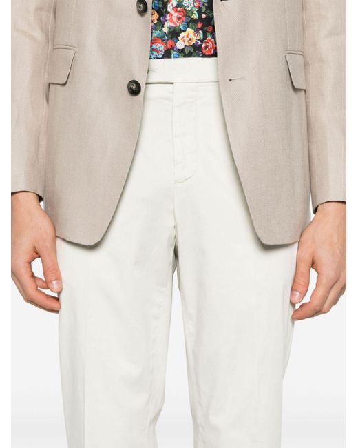 Pantalon chino en coton mélangé Lardini pour homme en coloris White