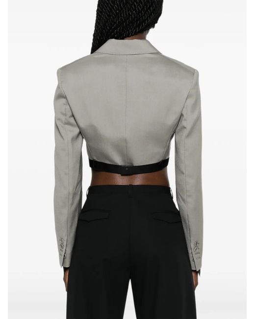Max Mara Gray Mxavanadio Cropped Jacket