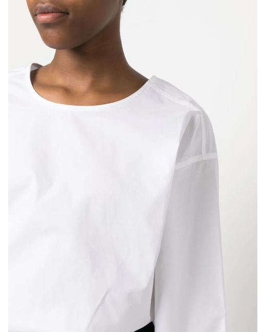Sofie D'Hoore White Plain Long-Sleeve Blouse