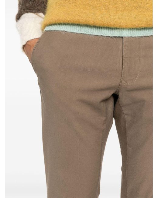 Incotex Natural Pressed-crease Slim-fit Trousers for men