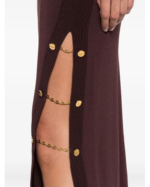 Elisabetta Franchi Purple Knitted Dress Clothing