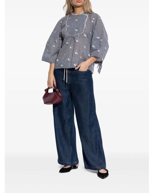 Munthe Blue Drawstring Jeans