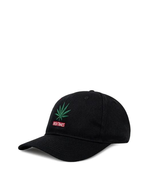 Wacko Maria Black High Times Embroidered Baseball Cap for men