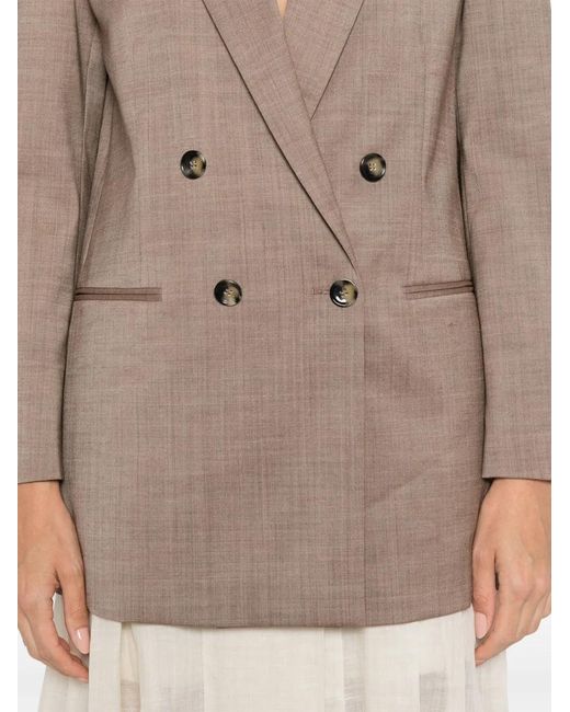Philosophy Di Lorenzo Serafini Natural Tailored Neutral Jacket With Classic Silhouette By Philosophy