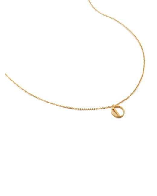 Monica Vinader Metallic Alphabet O Adjustable Necklace