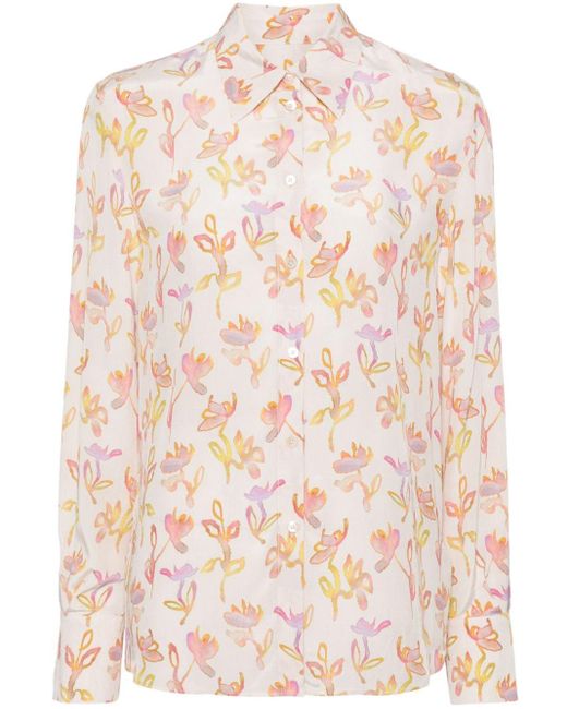 PS by Paul Smith Pink Printed Shirt
