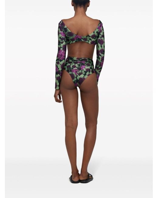 Bragas de bikini con estampado floral Agua Bendita de color Black