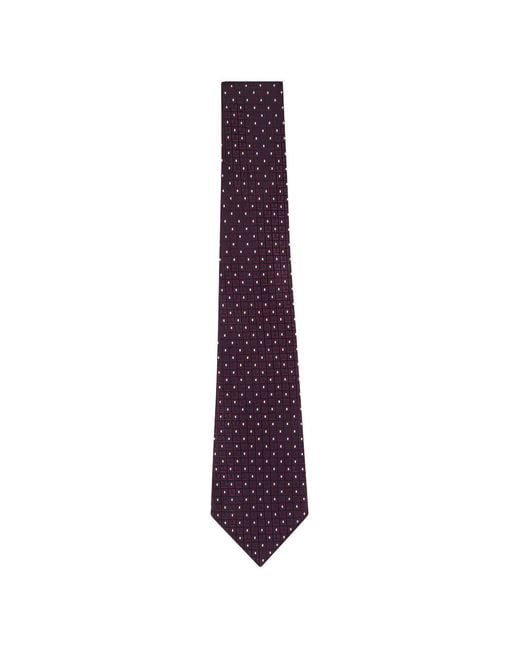 Zegna Purple Geometric-Pattern Tie for men