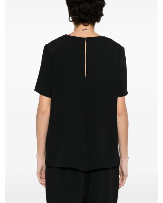 P.A.R.O.S.H. Black Short-Sleeve Blouse