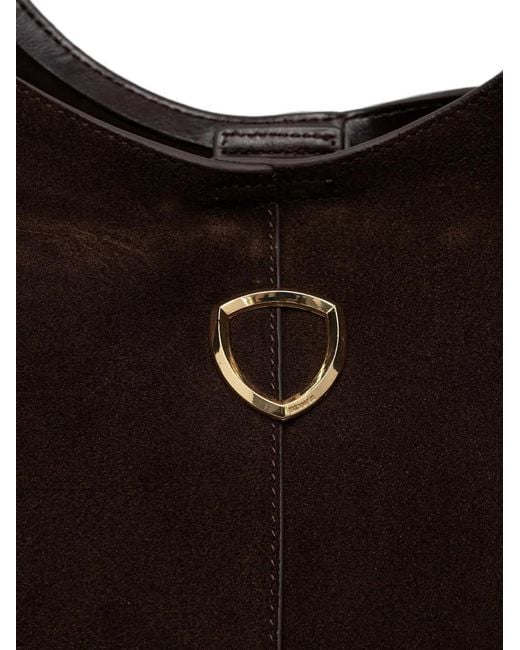 Blauer Black Logo-Plaque Calf Suede Tote Bag