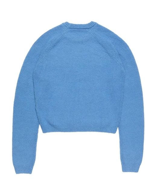 メンズ Acne ポケットディテール クロップドセーター Blue