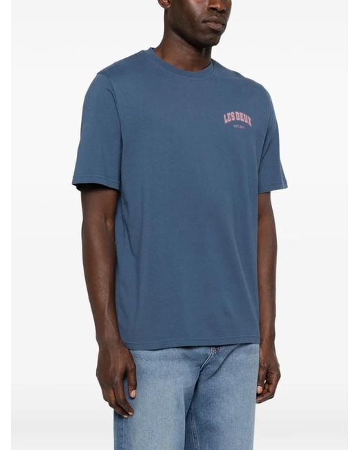 Les Deux Blue Brady Short-Sleeve T-Shirt for men