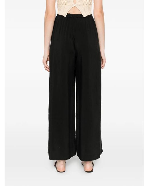 Forte_forte Black Button Pleated Trousers