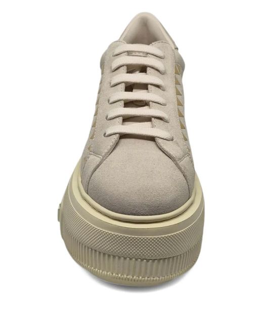 Casadei Natural Nexus Studded Platform Trainers