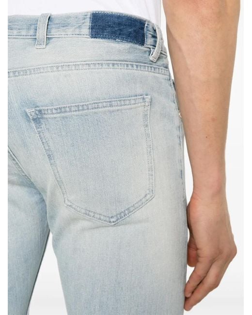 Eleventy Blue Stonewashed Straight Jeans for men