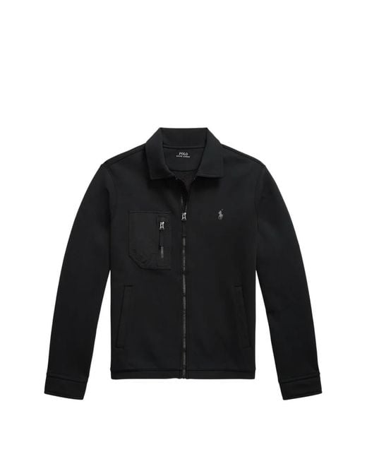 Polo Ralph Lauren Black Sweat À Poche Zippée for men