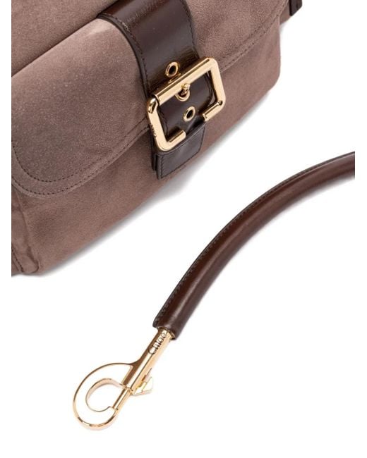 Sac Porté Épaule Médium En Daim Camera Chloé en coloris Brown