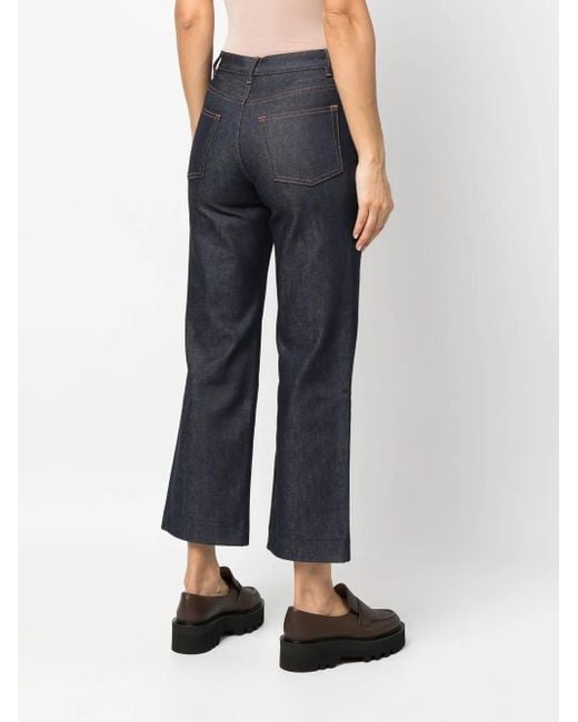 A.P.C. Cropped Jeans in het Blue