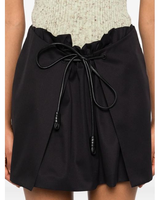 Loewe Black Cotton Blend Mini Skirt