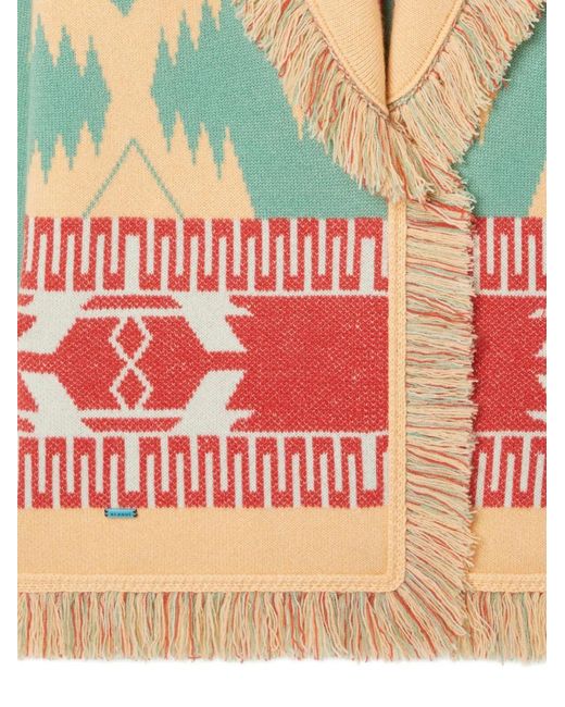 Alanui Multicolor Icon Jacquard Fringed Cardigan