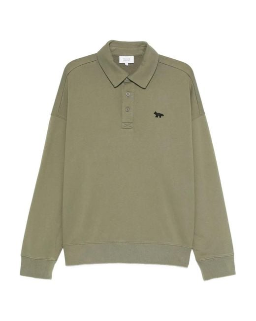 Maison Kitsuné Pullover Mit Logo in Green für Herren